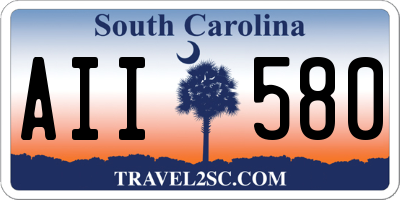 SC license plate AII580