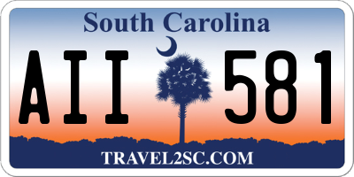 SC license plate AII581