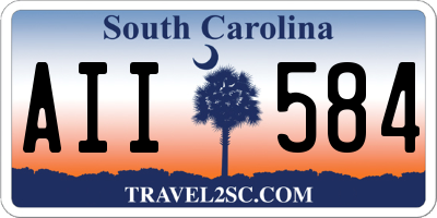 SC license plate AII584