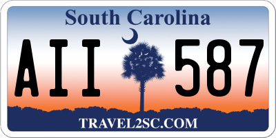 SC license plate AII587