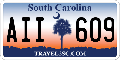SC license plate AII609