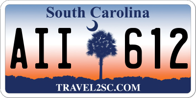 SC license plate AII612