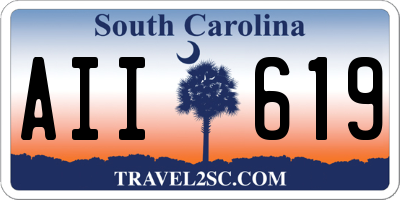SC license plate AII619