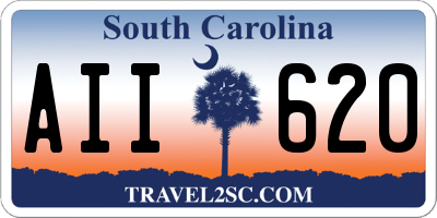 SC license plate AII620