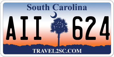 SC license plate AII624