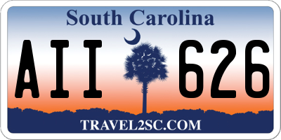 SC license plate AII626