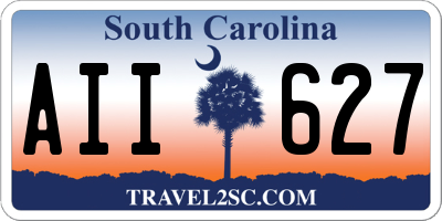 SC license plate AII627