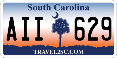 SC license plate AII629