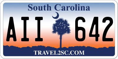 SC license plate AII642