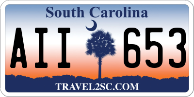 SC license plate AII653