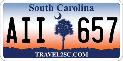 SC license plate AII657