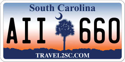 SC license plate AII660