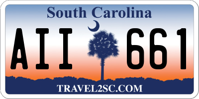 SC license plate AII661
