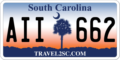 SC license plate AII662