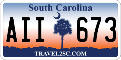 SC license plate AII673