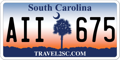 SC license plate AII675