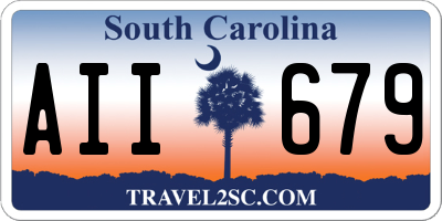 SC license plate AII679