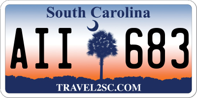 SC license plate AII683