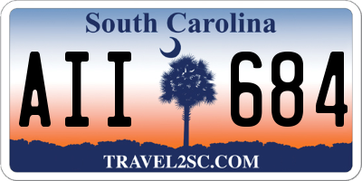 SC license plate AII684