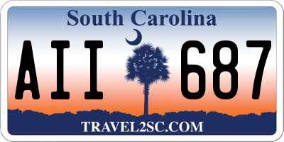 SC license plate AII687
