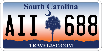 SC license plate AII688