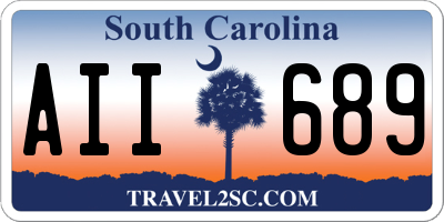 SC license plate AII689