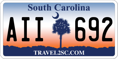 SC license plate AII692