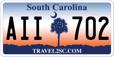 SC license plate AII702