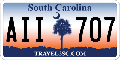 SC license plate AII707