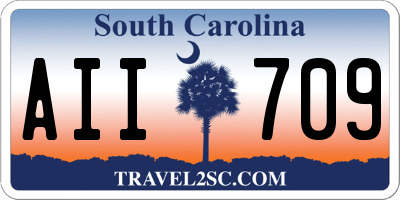 SC license plate AII709