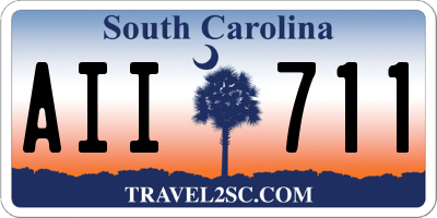 SC license plate AII711