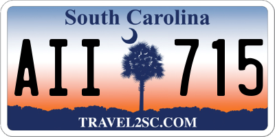 SC license plate AII715