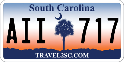 SC license plate AII717