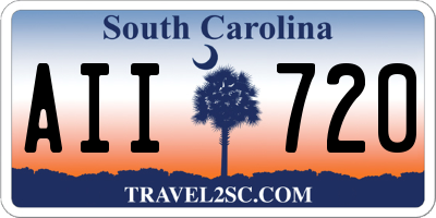 SC license plate AII720