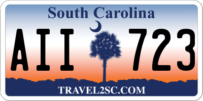 SC license plate AII723