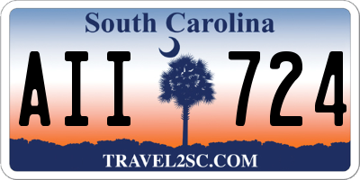 SC license plate AII724
