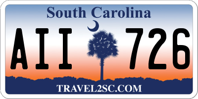 SC license plate AII726