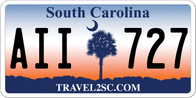 SC license plate AII727