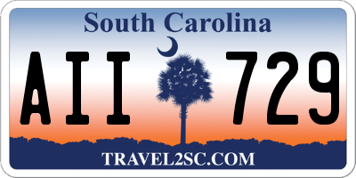 SC license plate AII729