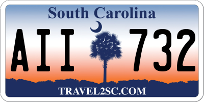 SC license plate AII732