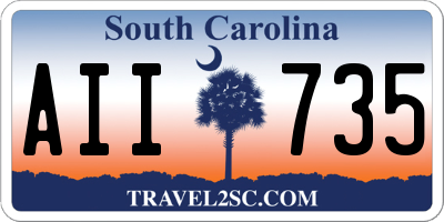 SC license plate AII735