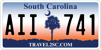 SC license plate AII741