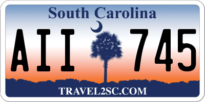 SC license plate AII745
