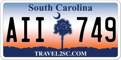 SC license plate AII749