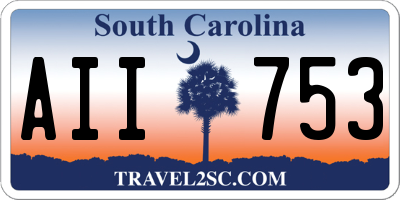 SC license plate AII753