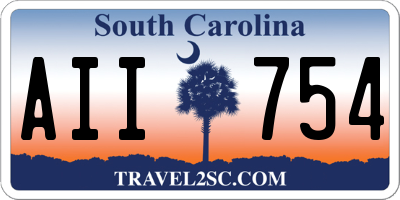 SC license plate AII754