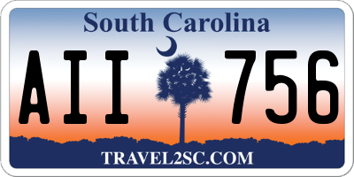 SC license plate AII756