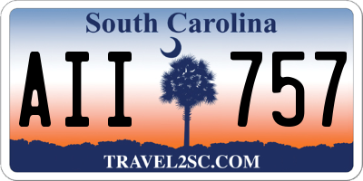 SC license plate AII757