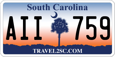 SC license plate AII759