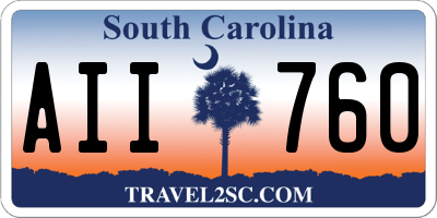 SC license plate AII760